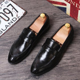 Wedding Shoes 3 Colors Red Bottom Leather Gentleman Brogue Dtress Shoes Toe Men Business Driving Shoes Loafers Casual 2019
