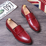 Wedding Shoes 3 Colors Red Bottom Leather Gentleman Brogue Dtress Shoes Toe Men Business Driving Shoes Loafers Casual 2019