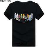 BINYUXD hot sale 2018 Summer brand fashion cotton o-neck men t shirts SNEAKERS shoes printed T-Shirt for man plus size s-5xl