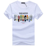BINYUXD hot sale 2018 Summer brand fashion cotton o-neck men t shirts SNEAKERS shoes printed T-Shirt for man plus size s-5xl