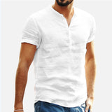 Shirt Men Casual Short Sleeved Buttons Up