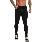 GINGTTO Jeans Men Elastic Waist Skinny Jeans Men