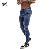 GINGTTO Jeans Men Elastic Waist Skinny Jeans Men