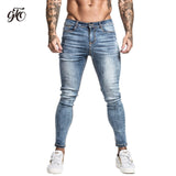 GINGTTO Jeans Men Elastic Waist Skinny Jeans Men