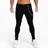 GINGTTO Jeans Men Elastic Waist Skinny Jeans Men