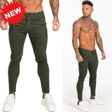GINGTTO Jeans Men Elastic Waist Skinny Jeans Men