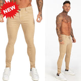 GINGTTO Jeans Men Elastic Waist Skinny Jeans Men