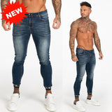 GINGTTO Jeans Men Elastic Waist Skinny Jeans Men