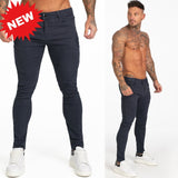 GINGTTO Jeans Men Elastic Waist Skinny Jeans Men