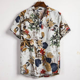Summer Man Shirt Mens Ethnic Printed
