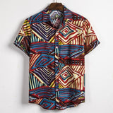 Summer Man Shirt Mens Ethnic Printed