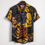 Summer Man Shirt Mens Ethnic Printed