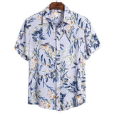 Summer Man Shirt Mens Ethnic Printed