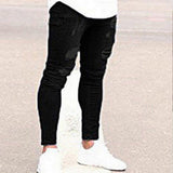 Oeak Mens Solid Color  Jeans