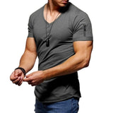 Shirt Men Casual Short Sleeved Buttons Up